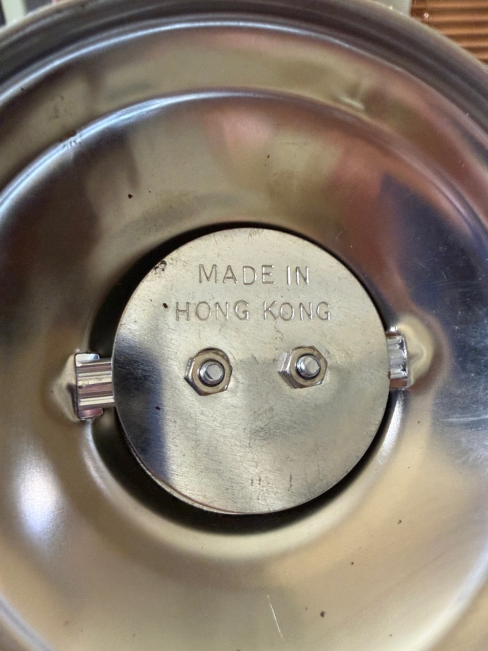 VTG MCM 3-Tiered Folding dessert snack Server Hong-Kong chrome color LEAF tray - Picture 6 of 9